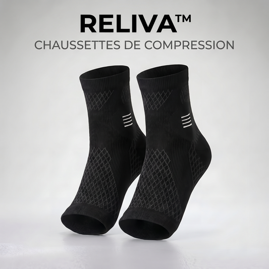 RELIVA™ Chaussettes de compression — Soutien ciblé contre la fasciite plantaire